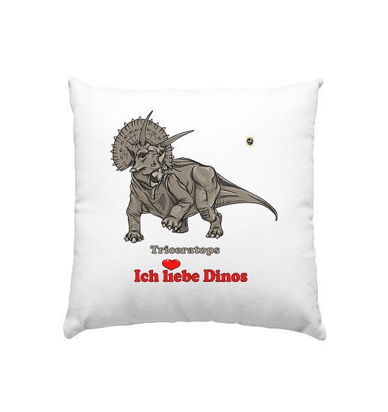 Kollektion Dinosaurier - Design: Triceratops - Kissen 40x40cm