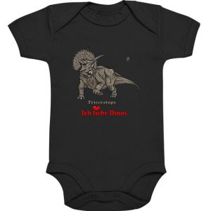 Kollektion Dinosaurier - Design: Triceratops - Baby Bodysuite Organisch