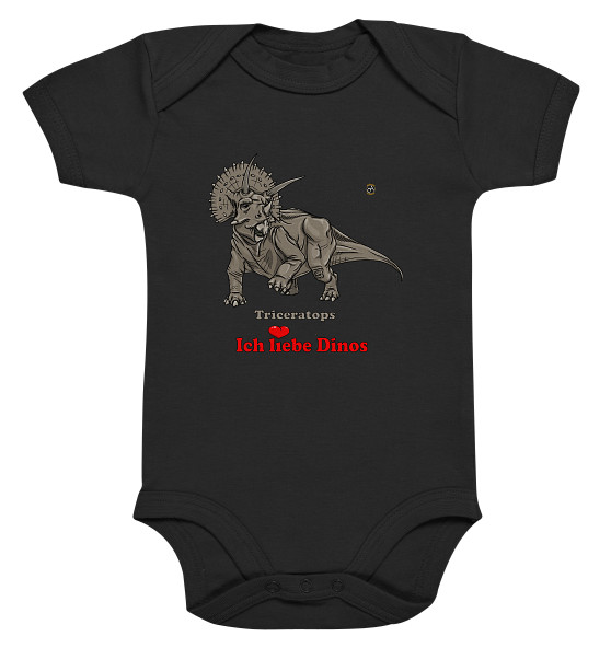 Kollektion Dinosaurier - Design: Triceratops - Baby Bodysuite Organisch