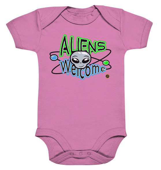 Kollektion Aliens - Design: Aliens Welcome 2 - Organisch Baby Bodysuite
