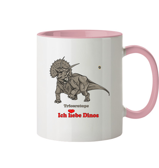Kollektion Dinosaurier - Design: Triceratops - Tasse zweifarbig