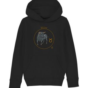 Kollektion Sternzeichen - Design: Stier - Kinder Hoodie Organisch