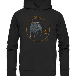 Kollektion Sternzeichen - Design: Stier - Hoodie Organisch
