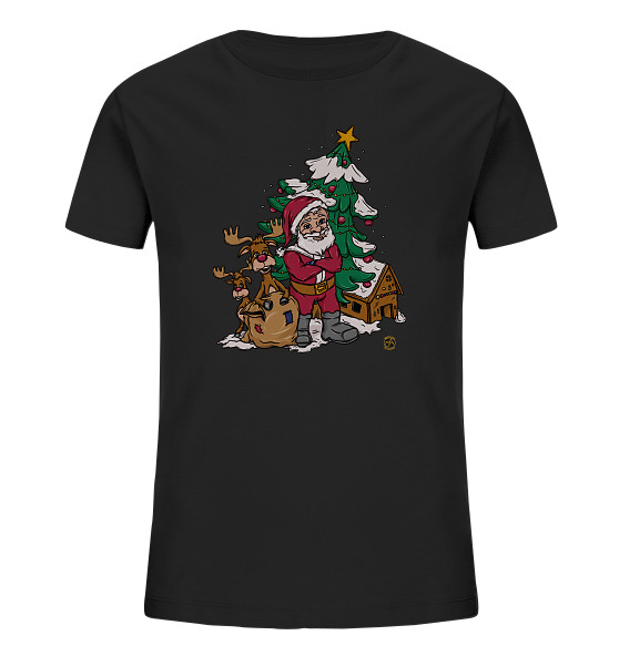Kollektion Weihnachten - Design: Weihnachtsmann - Kinder T-Shirt Organisch