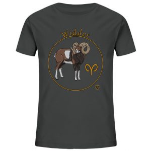 Kollektion Sternzeichen - Design: Widder - Kinder T-Shirt Organisch