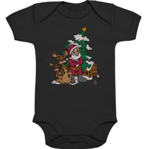 Kollektion Weihnachten - Design: Weihnachtsmann - Baby Bodysuit Organisch