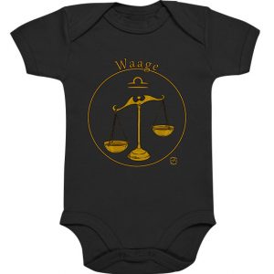 Kollektion Sternzeichen - Design: Waage - Baby Bodysuite Organisch