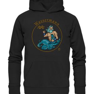 Kollektion Sternzeichen - Design: Wassermann - Hoodie Unisex Organisch