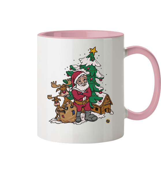 Kollektion Weihnachten - Design: Weihnachtsmann - Tasse zweifarbig