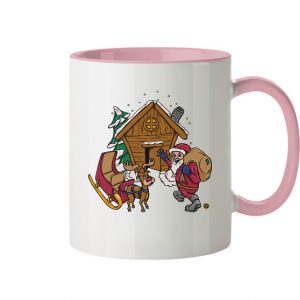 Kollektion Weihnachten - Design: Weihnachtsmann2 - Tasse zweifarbig