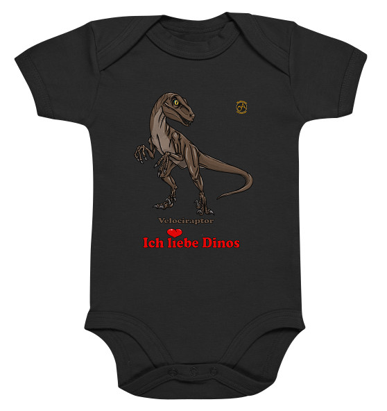 Kollektion Dinosaurier - Design: Velociraptor - Baby Bodysuit Organisch