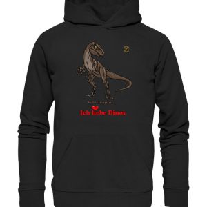Kollektion Dinosaurier - Design: Velociraptor - Hoodie Unisex Organisch