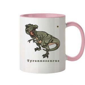Kollektion Dinosaurier - Design: Tyrannosaurus - Tasse zweifarbig