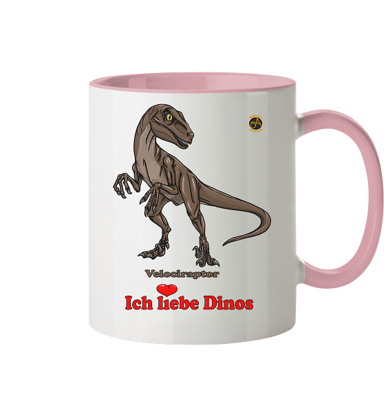 Kollektion Dinosaurier - Design: Velociraptor - Tasse zweifarbig